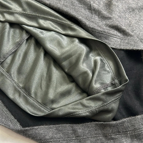 David Meister Grey Viscose Asymmetrical Neckline Long Sleeve Dress Size 12 - Picture 8 of 14